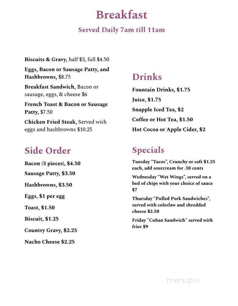 Pink Elephant - Salem, OR menu_pic