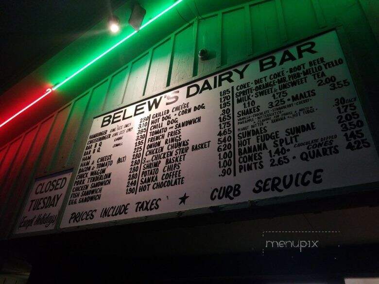 Belews Dairy Bar - Benton, KY menu_pic
