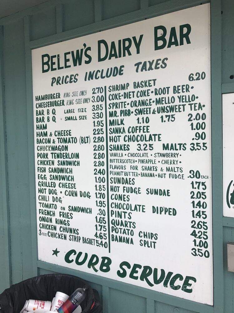 Belews Dairy Bar - Benton, KY menu_pic