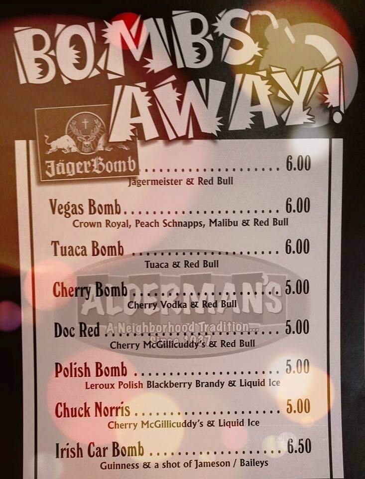 Alderman's Bar - Omaha, NE menu_pic