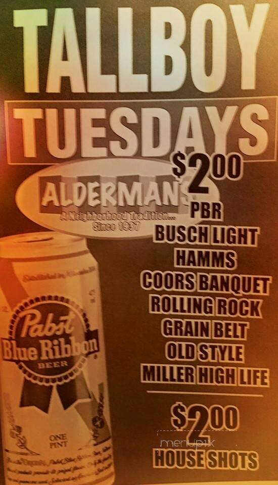 Alderman's Bar - Omaha, NE menu_pic
