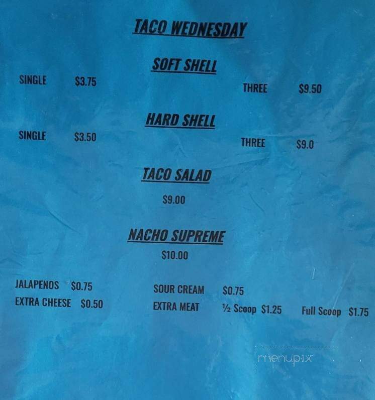 Sportsman's Den - Oxford Junction, IA menu_pic