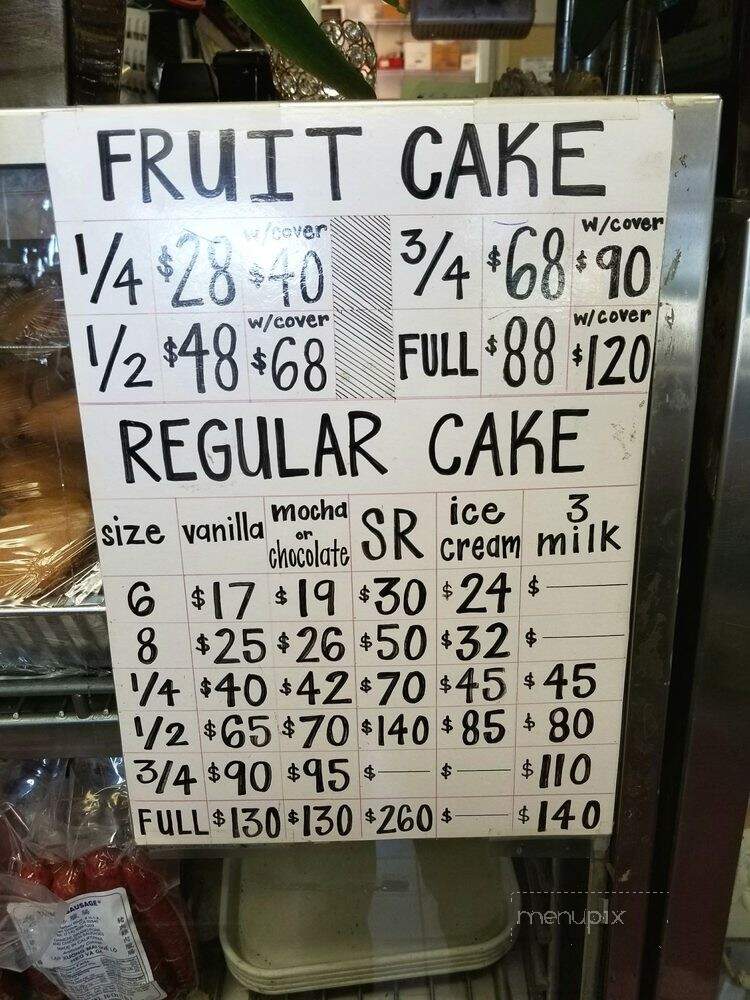 Long Phung Bakery - Westminster, CA menu_pic