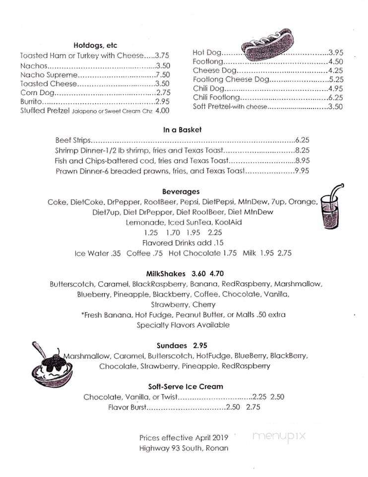 Lynn's Drive-In - Ronan, MT menu_pic