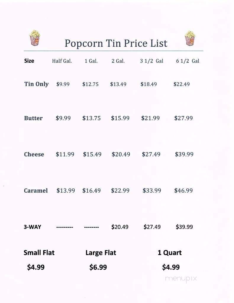 Popcorn Place - Dyersburg, TN menu_pic