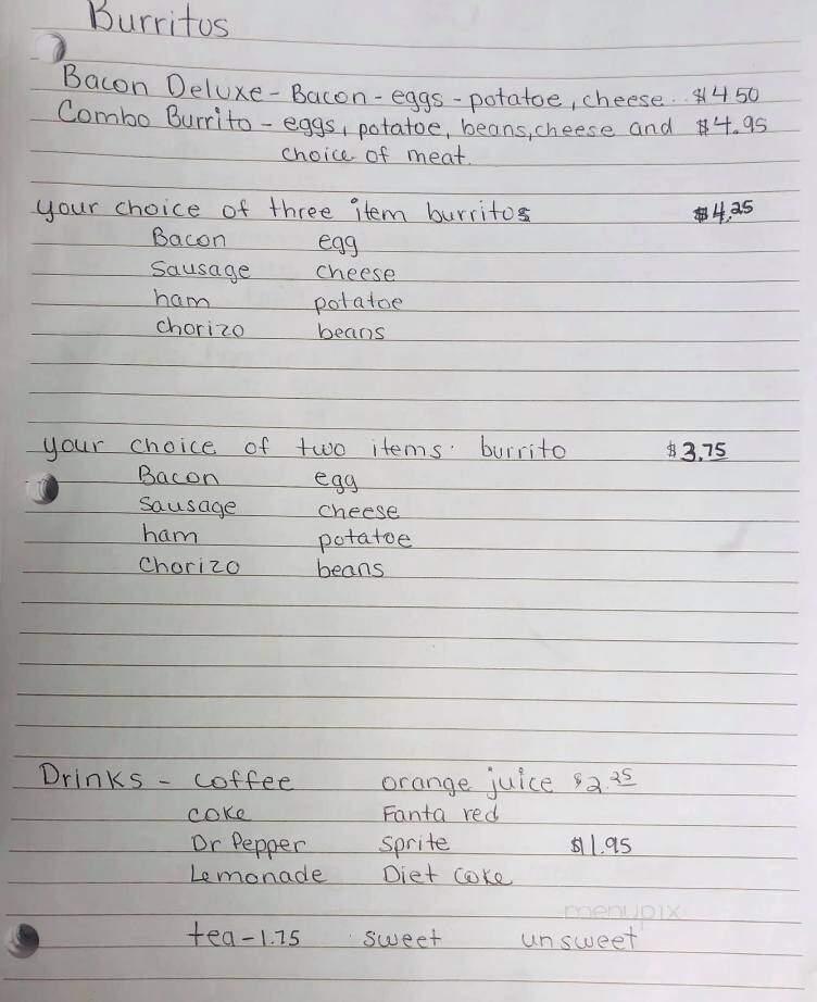 El Palacio - Brownfield, TX menu_pic