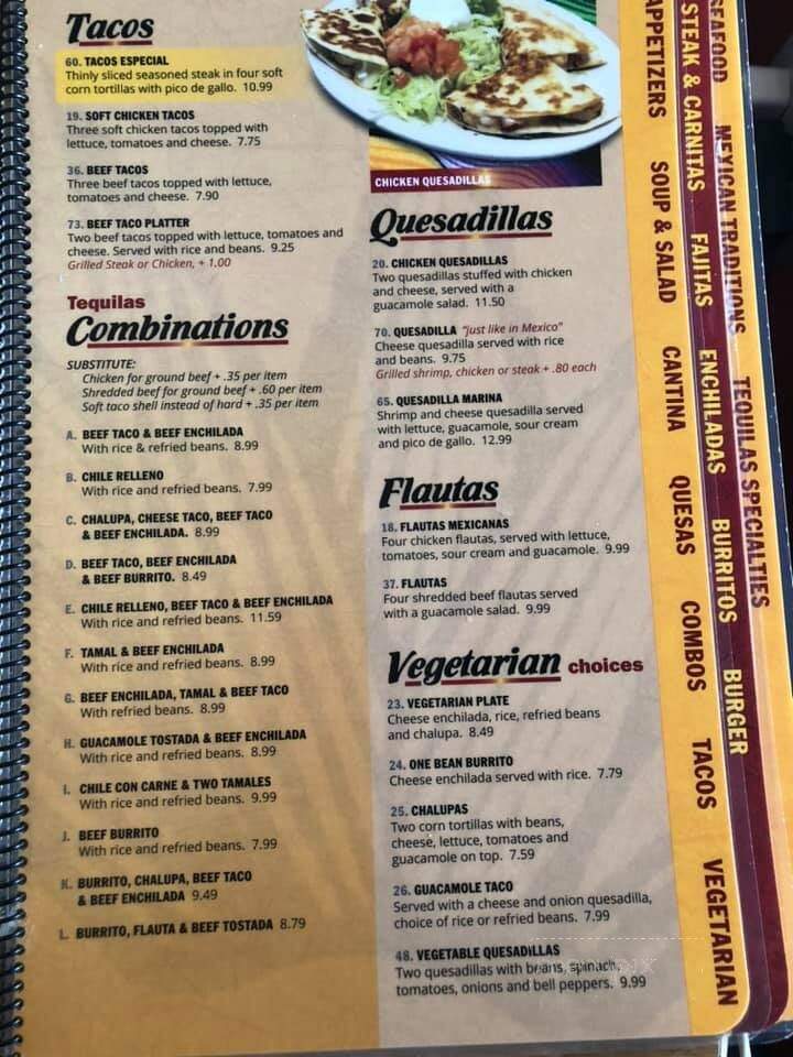 Tequila Mexican Restaurant - Gulf Shores, AL menu_pic