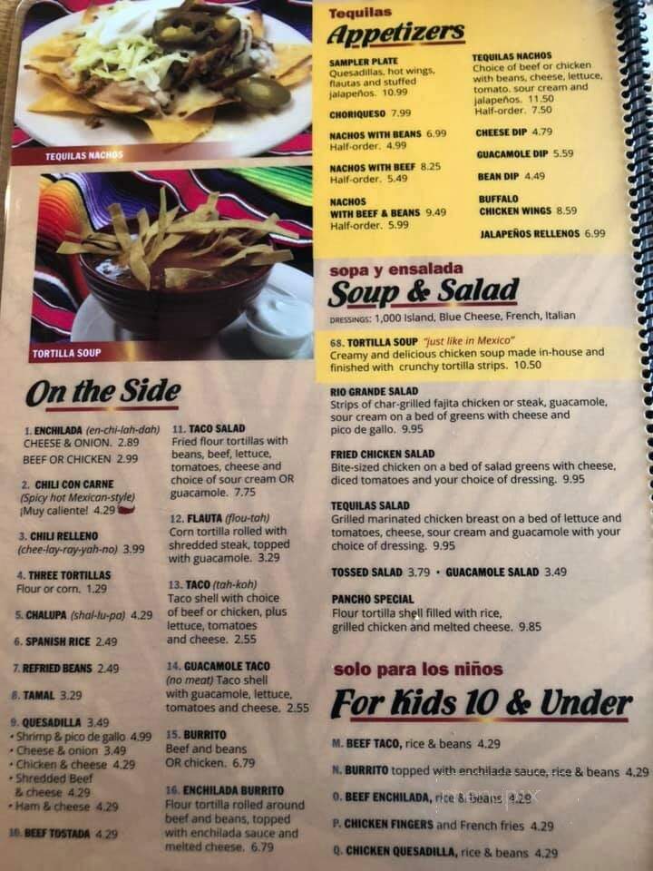 Tequila Mexican Restaurant - Gulf Shores, AL menu_pic