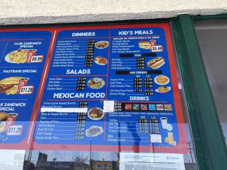 Primo Burgers - Los Angeles, CA menu_pic