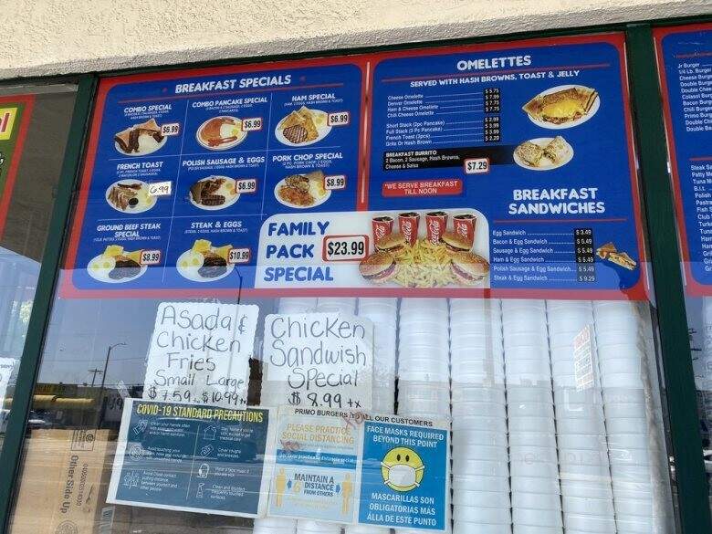 Primo Burgers - Los Angeles, CA menu_pic