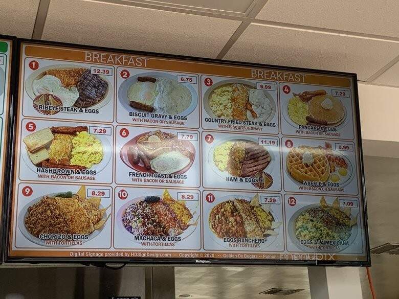 Golden Ox Burger - Pomona, CA menu_pic