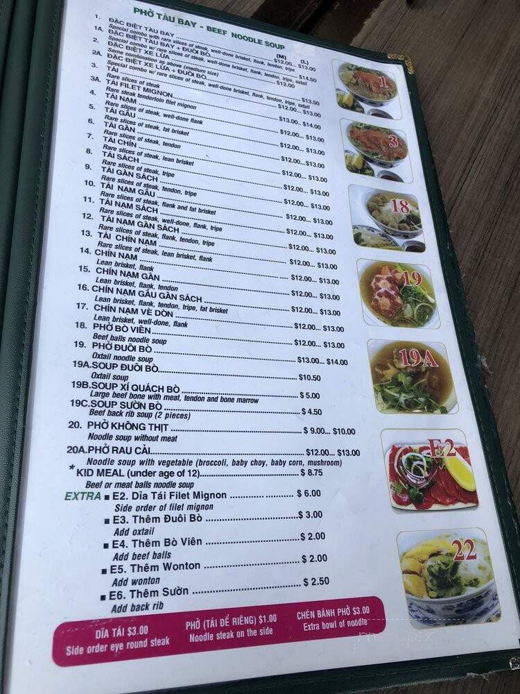 Pho Tau Bay Silver Creek - San Jose, CA menu_pic