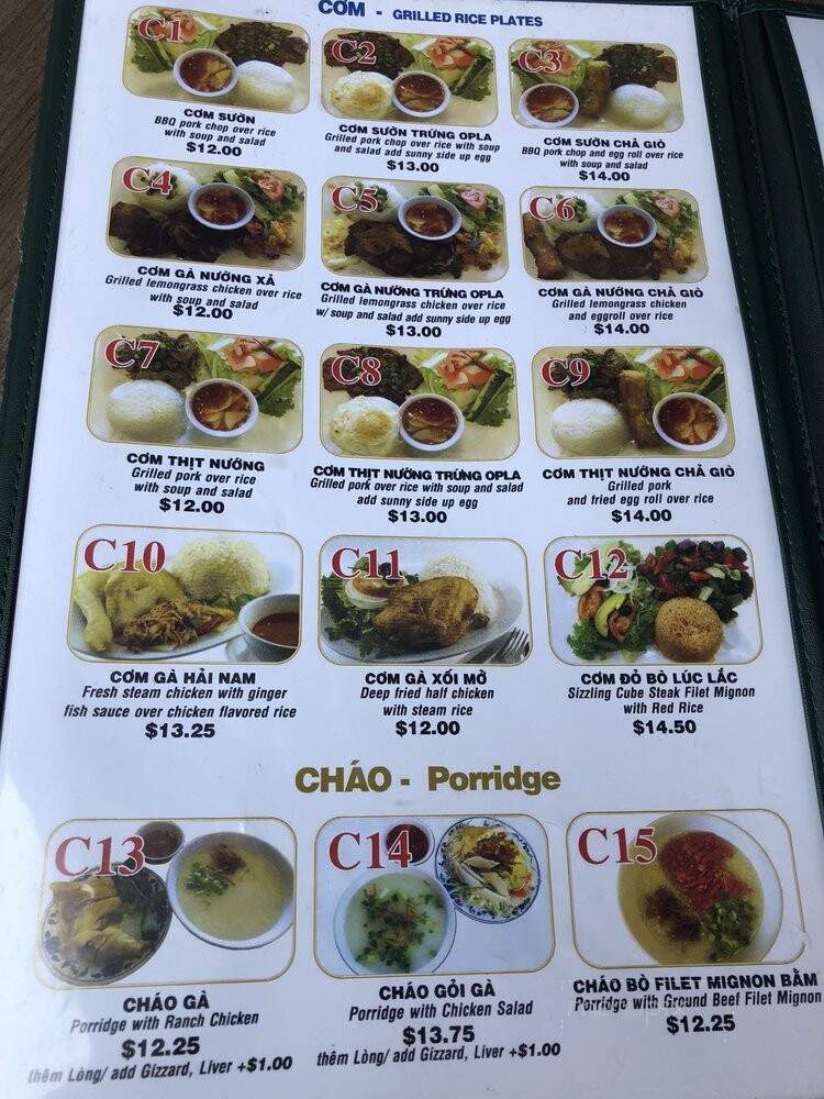 Pho Tau Bay Silver Creek - San Jose, CA menu_pic