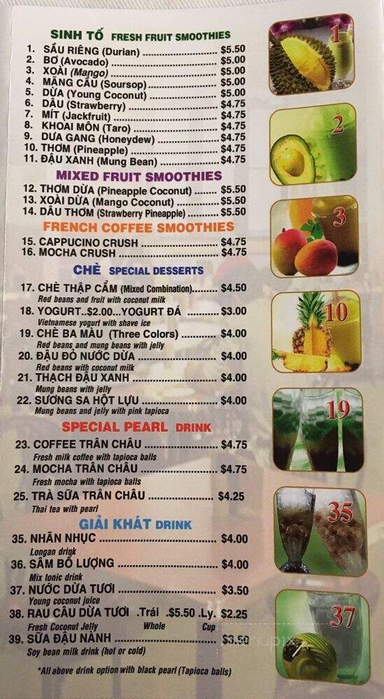 Pho Tau Bay Silver Creek - San Jose, CA menu_pic