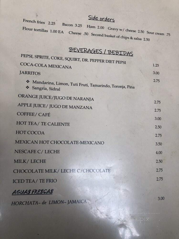 Campesino Cafe - Stockton, CA menu_pic