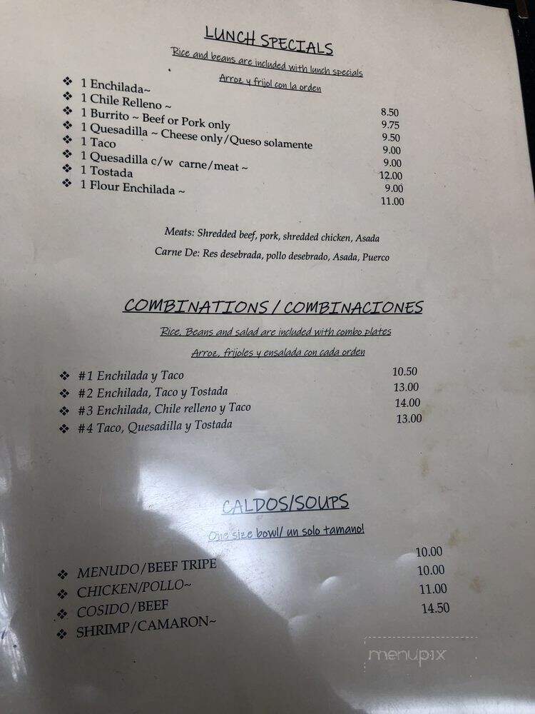 Campesino Cafe - Stockton, CA menu_pic
