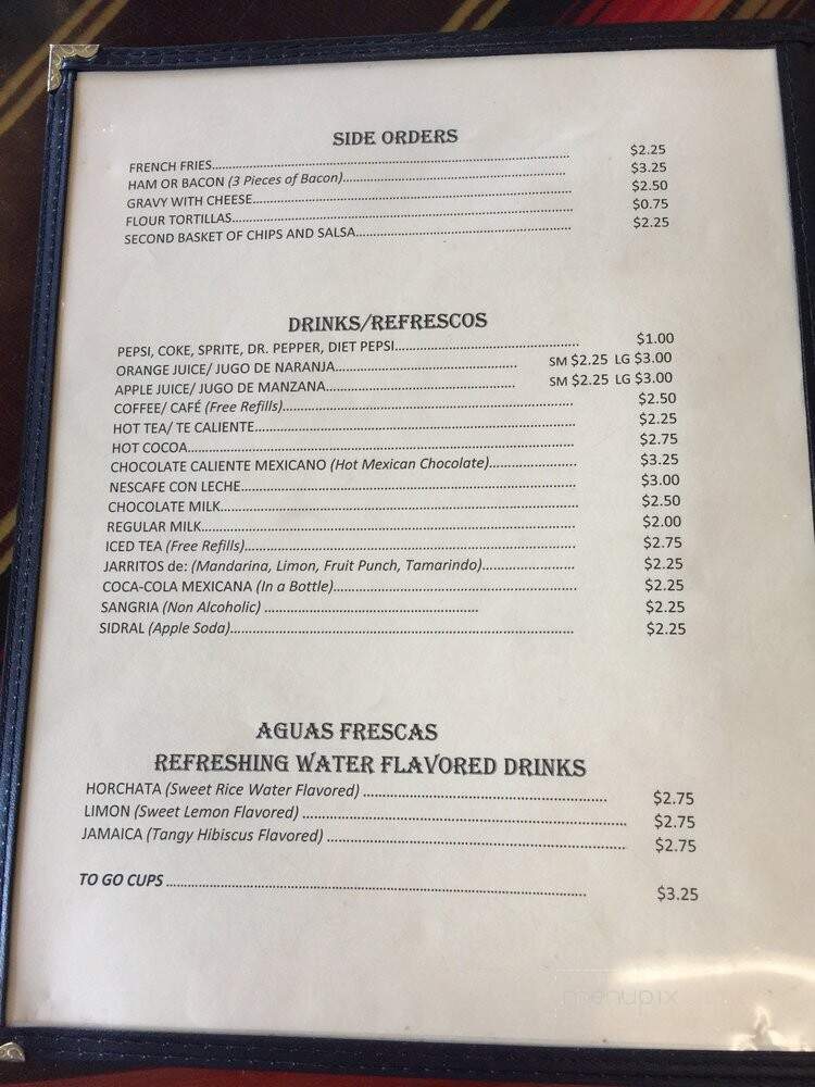 Campesino Cafe - Stockton, CA menu_pic
