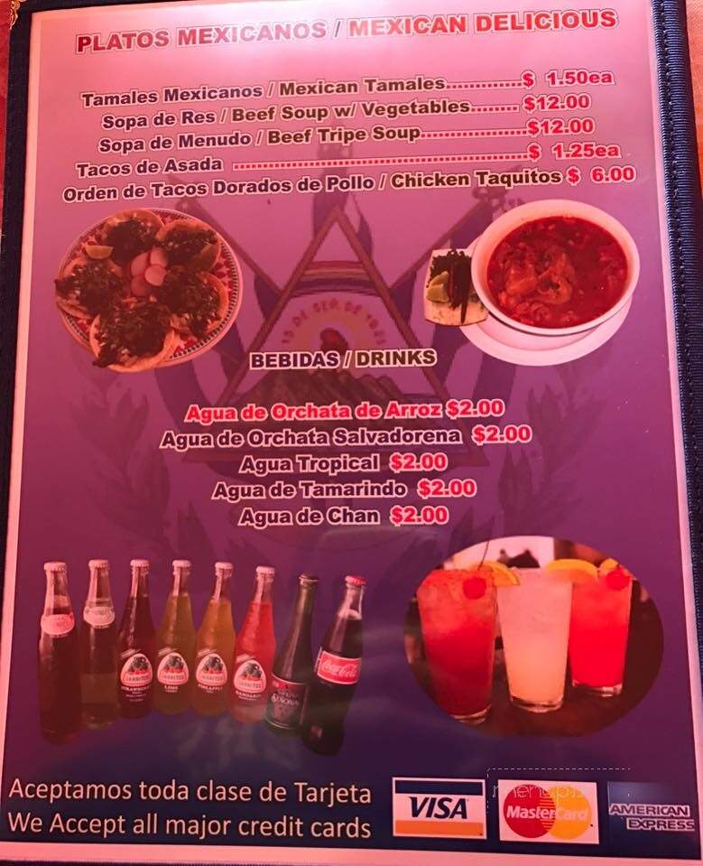 Salvadorean Pupusas Restaurant - East Wenatchee, WA menu_pic