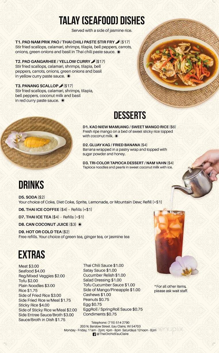 Thai Orchid Restaurant - Eau Claire, WI menu_pic