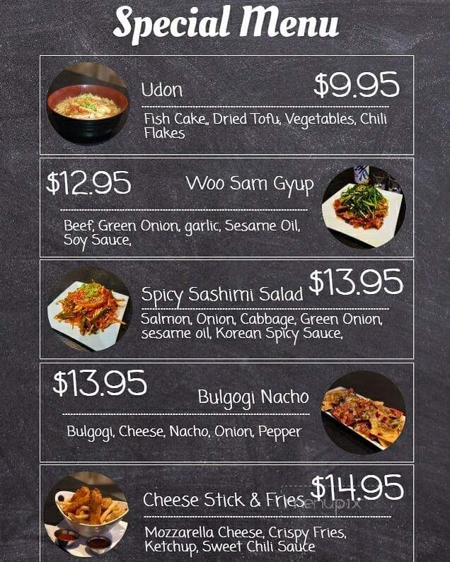 Soju Korean Restaurant & Karaoke Bar - Edmonton, AB menu_pic