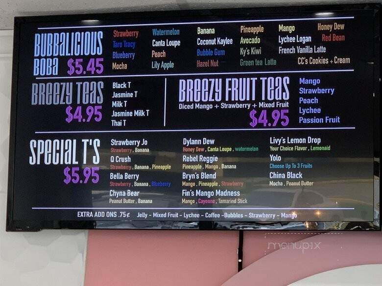 Bubble B's - Terrytown, LA menu_pic