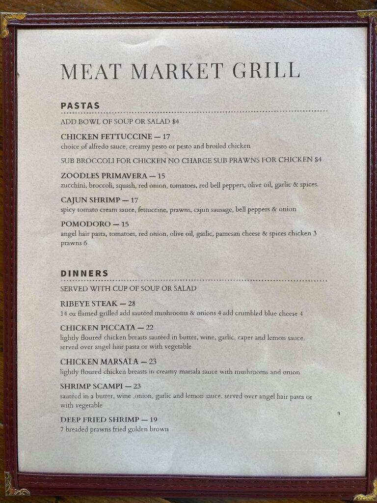 Meat Market Grill - McCloud, CA menu_pic