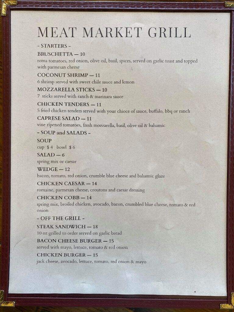 Meat Market Grill - McCloud, CA menu_pic