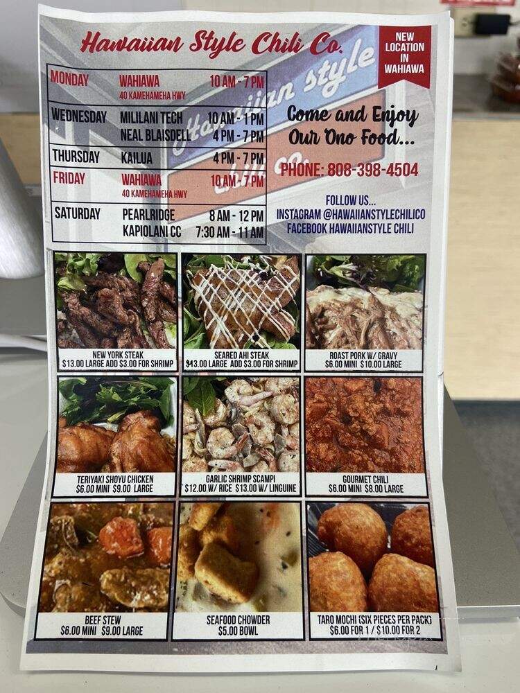 Hawaiian Style Chili - Wahiawa, HI menu_pic