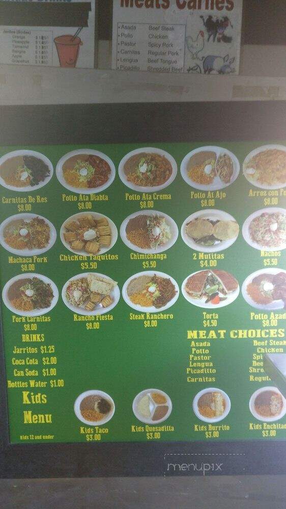Taqueria El Rancho - Rexburg, ID menu_pic