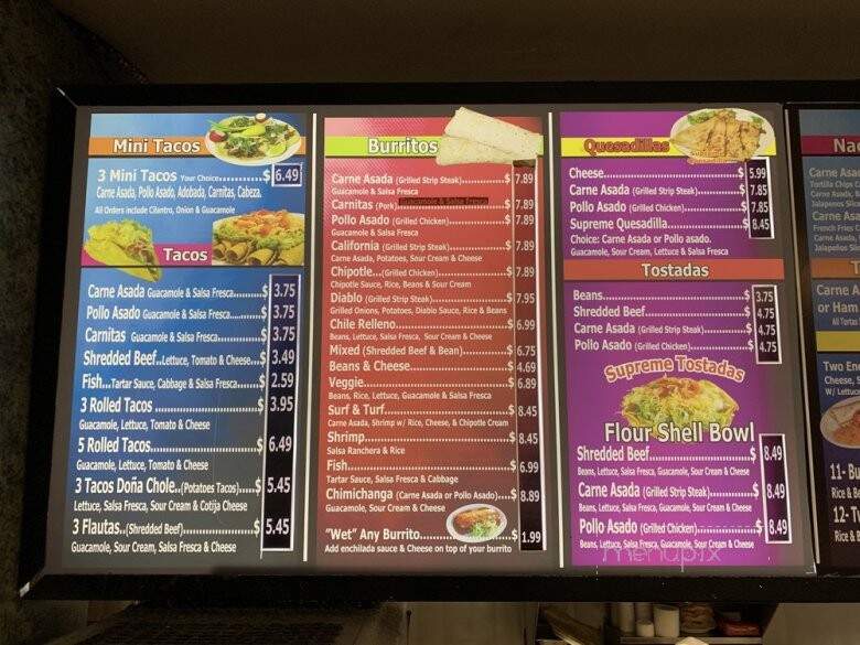 Senor Pancho Mexican Grill - Oceanside, CA menu_pic