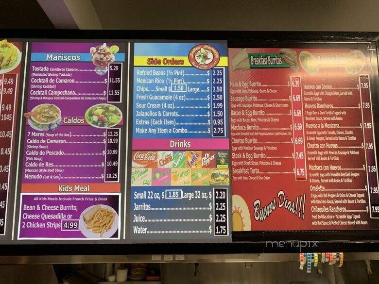 Senor Pancho Mexican Grill - Oceanside, CA menu_pic