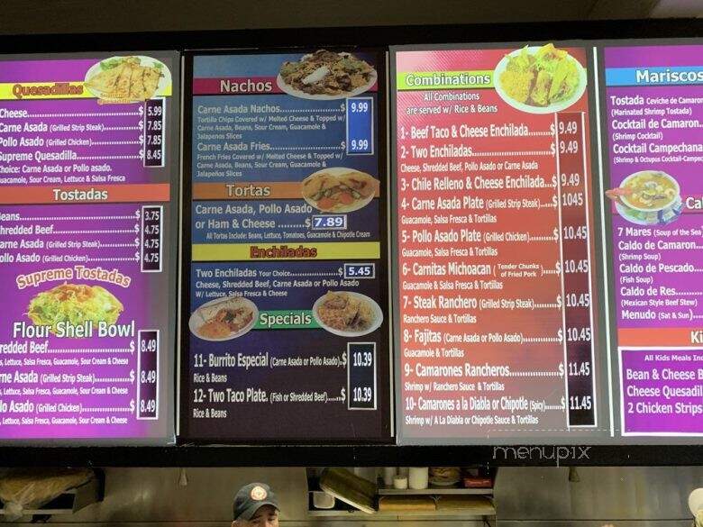 Senor Pancho Mexican Grill - Oceanside, CA menu_pic