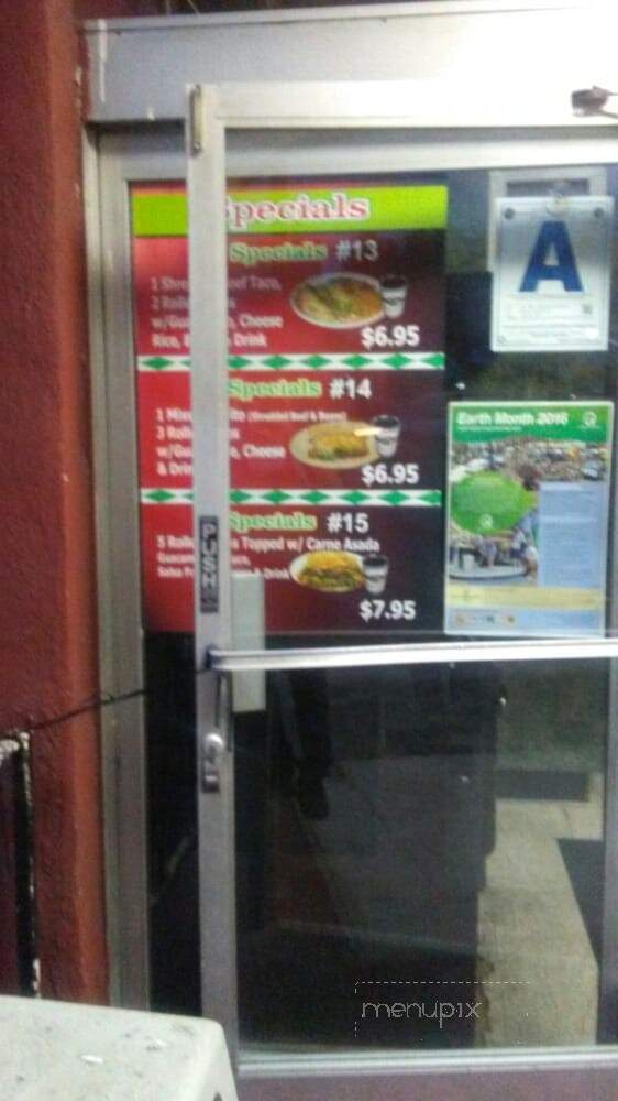 Senor Pancho Mexican Grill - Oceanside, CA menu_pic