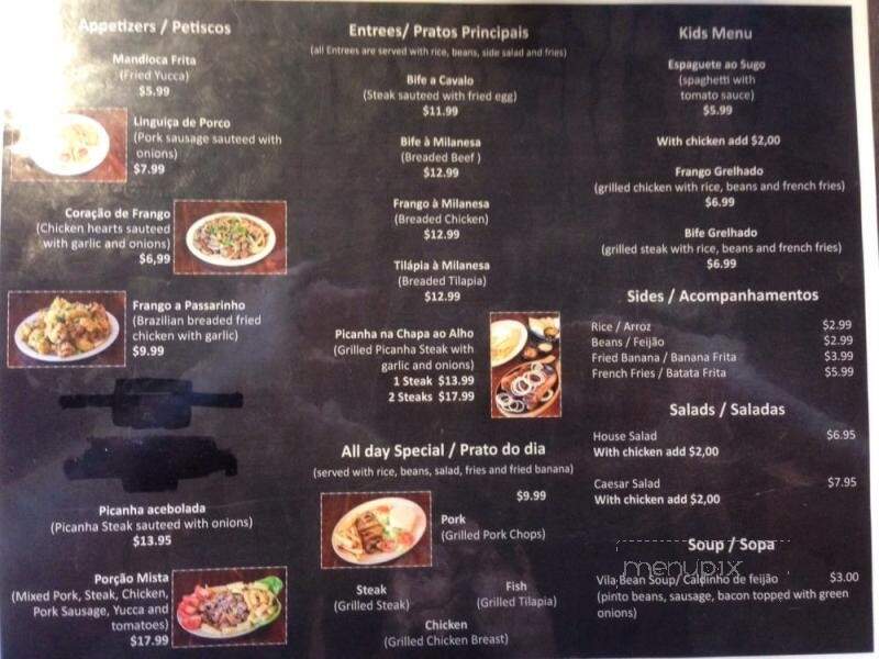 Vila Brasil Cafe - Sarasota, FL menu_pic