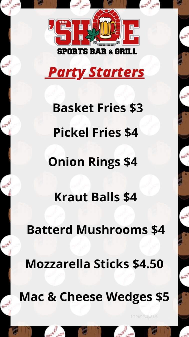 The 'Shoe - Willard, OH menu_pic