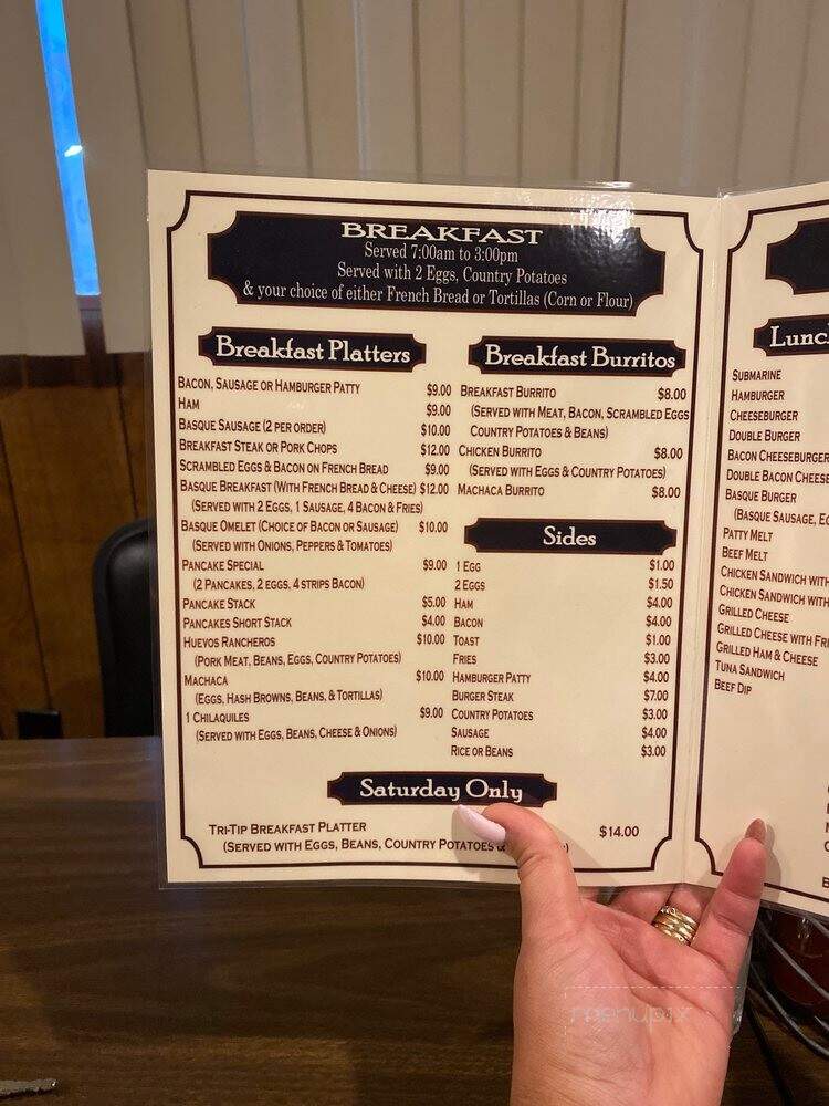 Taylor's Cafe - Chino, CA menu_pic