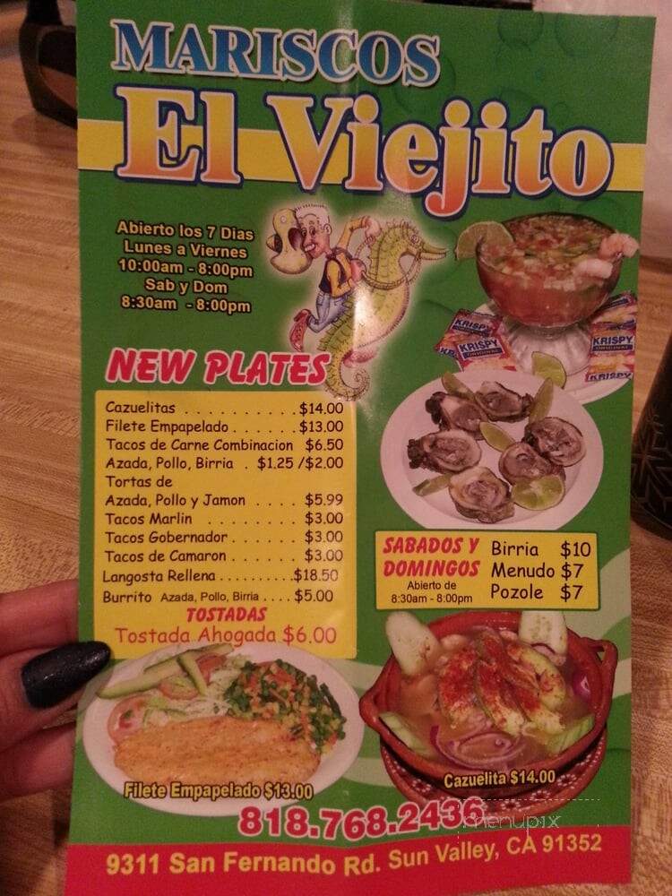 Mariscos El Viejito - Sun Valley, CA menu_pic