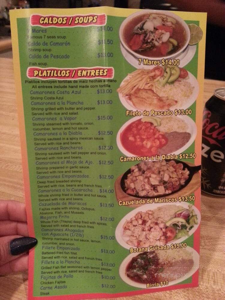 Mariscos El Viejito - Sun Valley, CA menu_pic