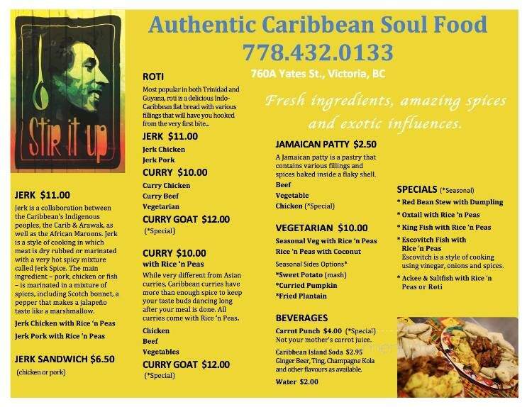 Stir it Up - Victoria, BC menu_pic