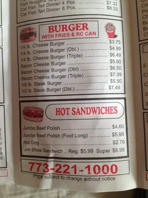 Kennedy Fish & Chicken - Chicago, IL menu_pic