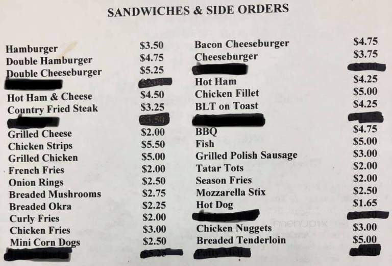 Waltonville Cafe - Waltonville, IL menu_pic