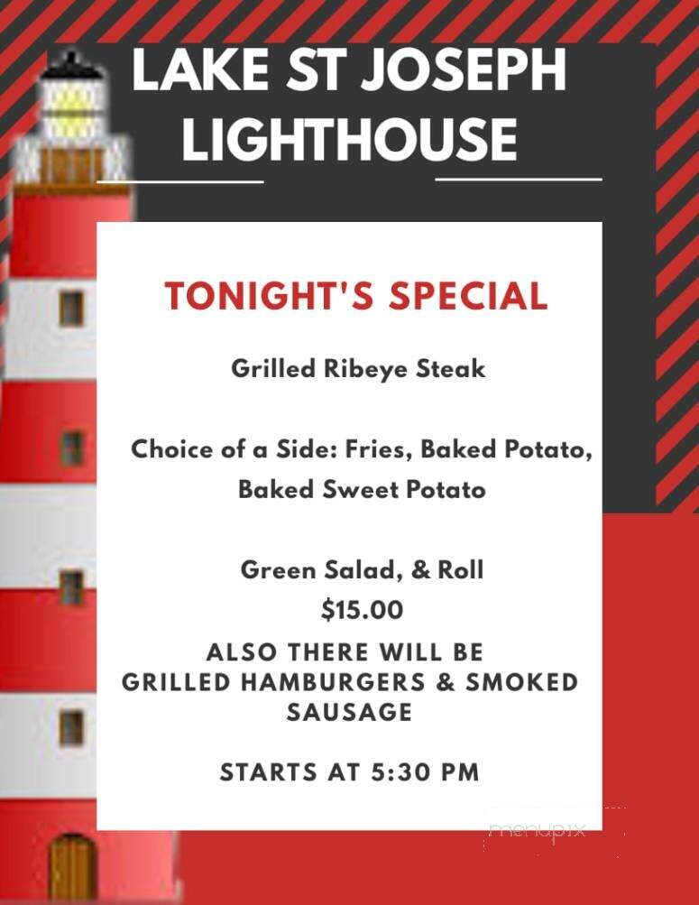 Lake St Joseph Light House - Newellton, LA menu_pic