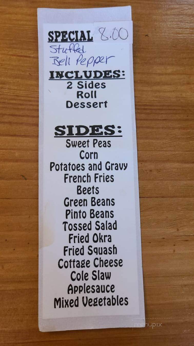 Corner Booth - Hardy, AR menu_pic