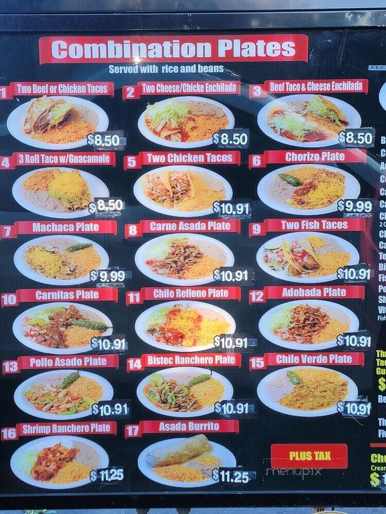Antonio's Mexican Food - Escondido, CA menu_pic
