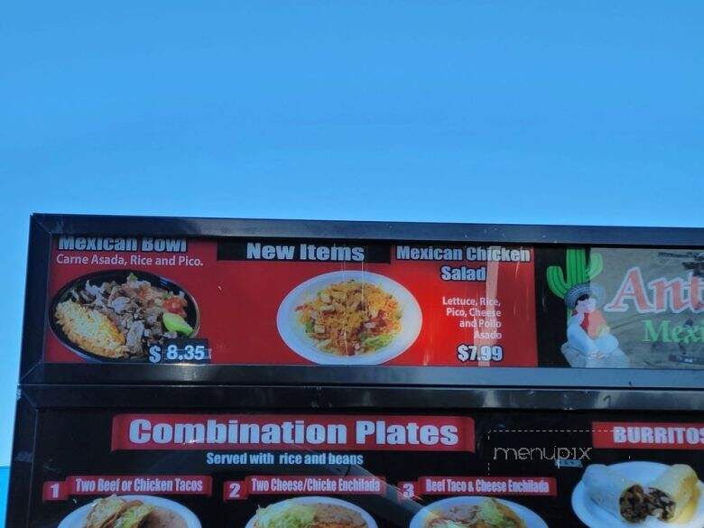Antonio's Mexican Food - Escondido, CA menu_pic