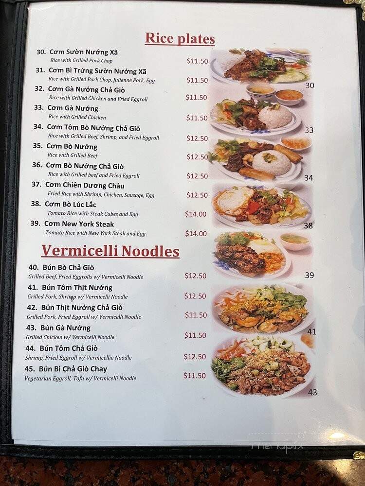 Pho Long Thinh - San Jose, CA menu_pic
