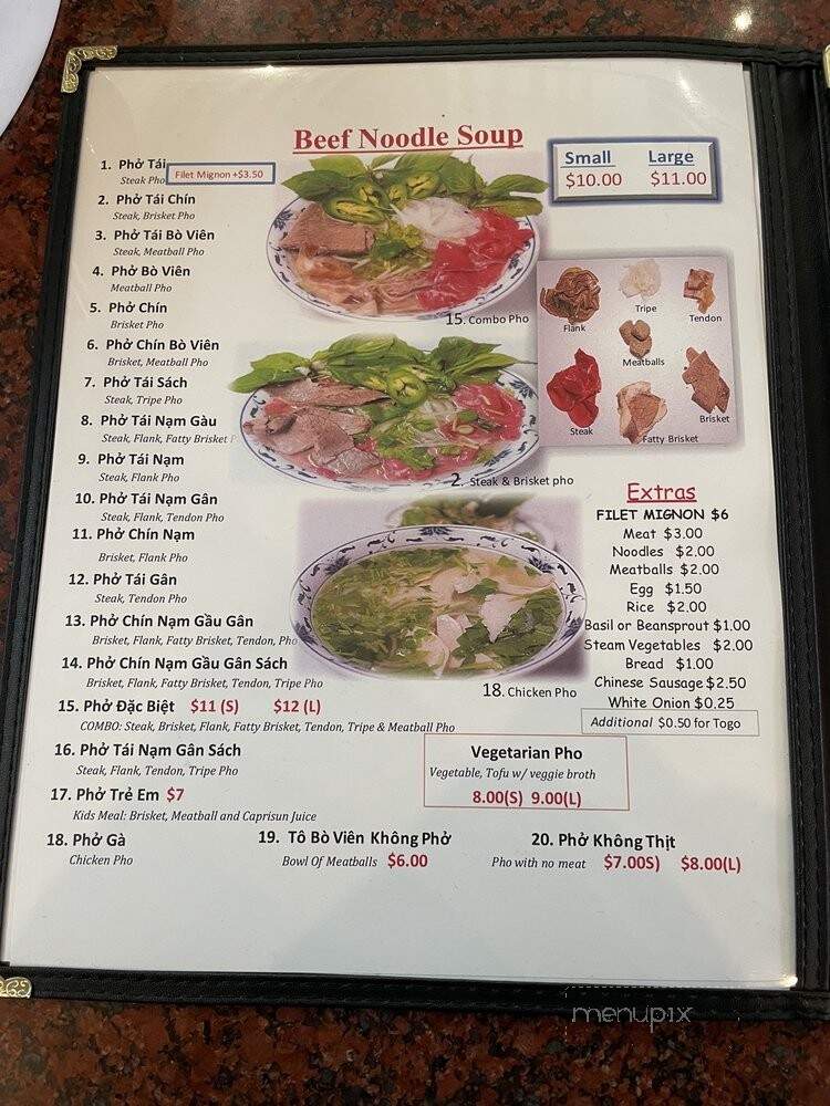 Pho Long Thinh - San Jose, CA menu_pic
