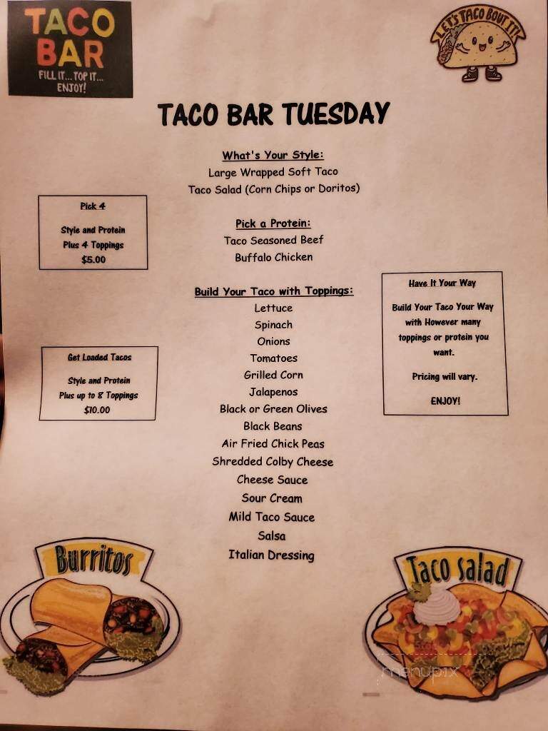 Oasis Bar And Grill - Belle Valley, OH menu_pic