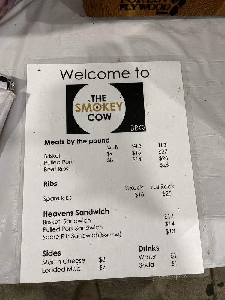 The Smokey Cow - Van Nuys, CA menu_pic