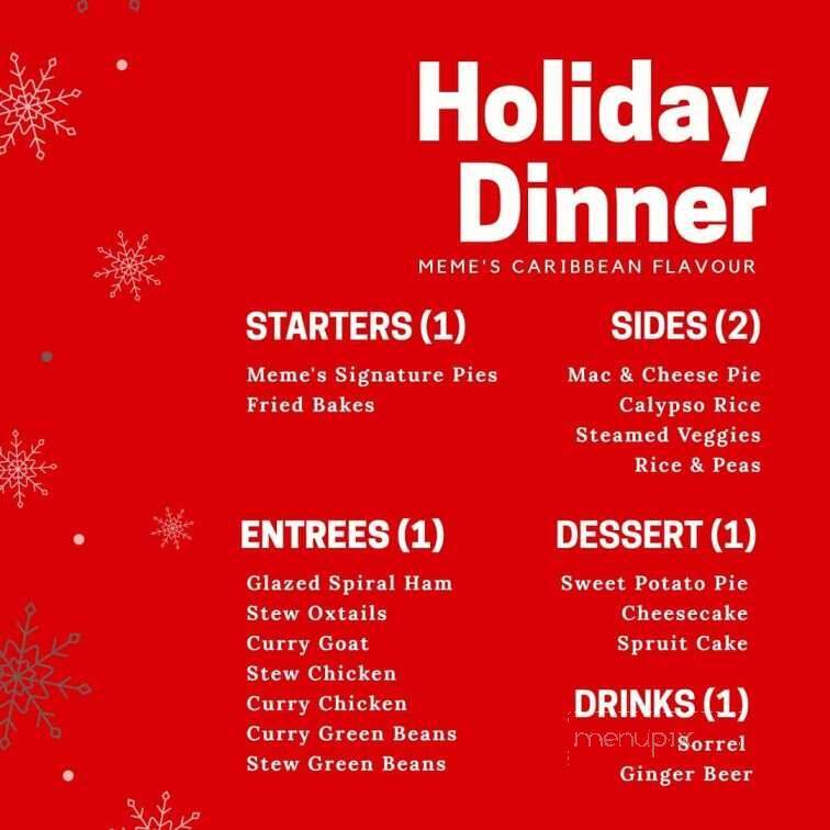 Meme's Caribbean Flavour - Rogers, AR menu_pic
